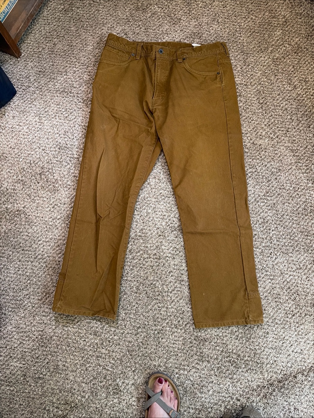 Filson Men's Dry Tin Caramel Brown pants 36x30